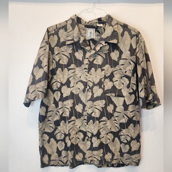 Vintage Roundtree & Yorke Men's Tropical Shirt Hawaiian Leafy Button Shirt XL - Picture 2 of 7